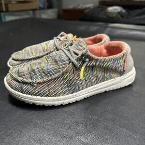 HEY DUDES WENDY YOUTH PEACOCK PEACK PINK WOMENS SIZE 5 / Youth 4 - 475